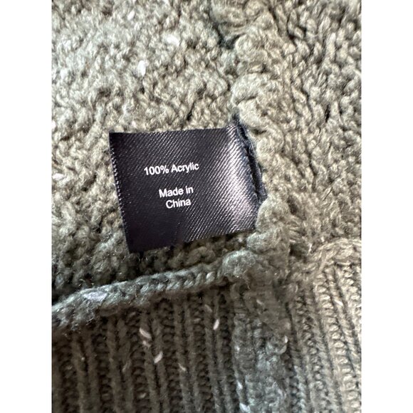 Lane Bryant Womens Basketweave Knit Green Dolman Sleeve Sweater Size 22/24 - Picture 7 of 9